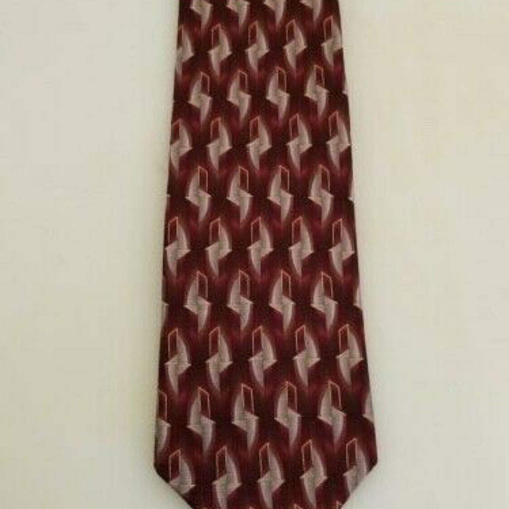 ZYLOS Platinum George Machado Tie Silk Burgundy